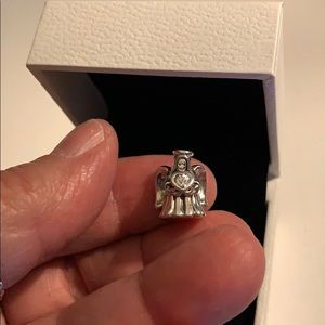 Pandora Sterling Charm Angel of Love w CZ heart